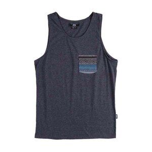 Men's Solid Color Sleeveless Tank Top with Pocket for Everyday Style Size S